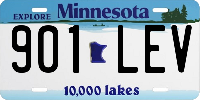 MN license plate 901LEV