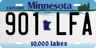 MN license plate 901LFA