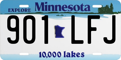 MN license plate 901LFJ