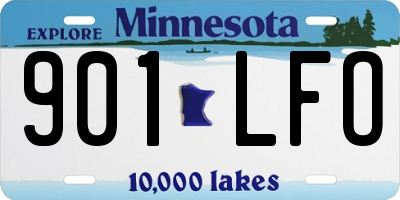 MN license plate 901LFO
