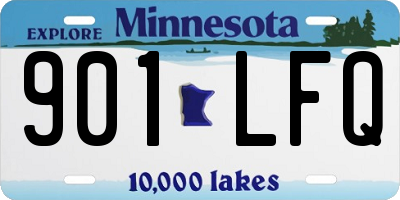 MN license plate 901LFQ
