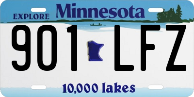 MN license plate 901LFZ