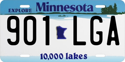 MN license plate 901LGA