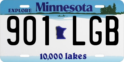 MN license plate 901LGB