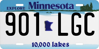 MN license plate 901LGC