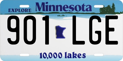 MN license plate 901LGE