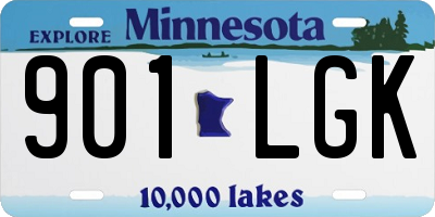 MN license plate 901LGK