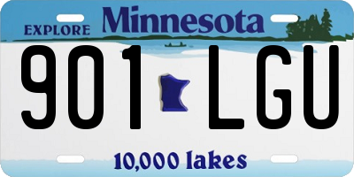 MN license plate 901LGU