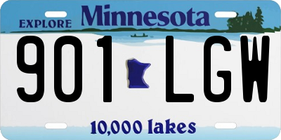 MN license plate 901LGW