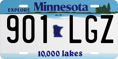 MN license plate 901LGZ