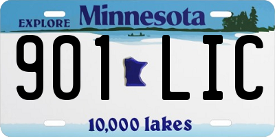 MN license plate 901LIC