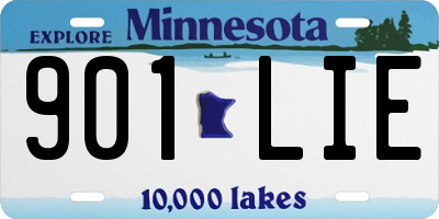 MN license plate 901LIE