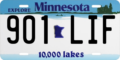 MN license plate 901LIF