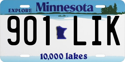 MN license plate 901LIK