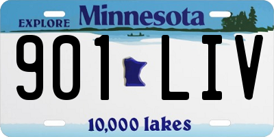 MN license plate 901LIV