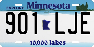 MN license plate 901LJE