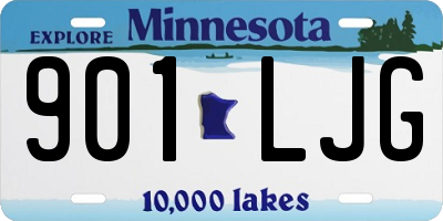 MN license plate 901LJG