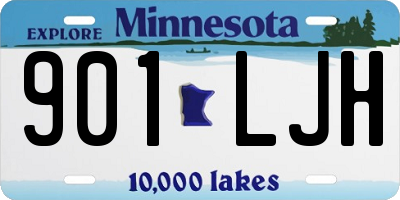 MN license plate 901LJH