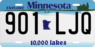 MN license plate 901LJQ