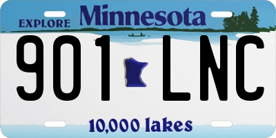 MN license plate 901LNC