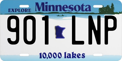 MN license plate 901LNP