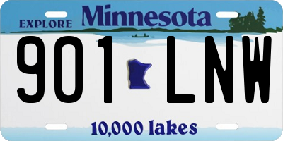 MN license plate 901LNW