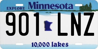 MN license plate 901LNZ