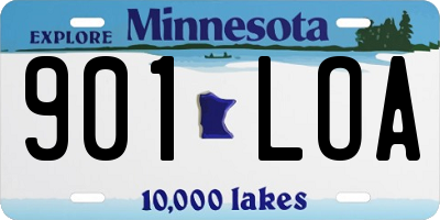 MN license plate 901LOA