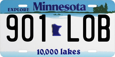 MN license plate 901LOB