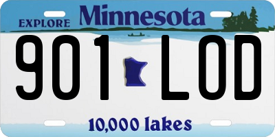 MN license plate 901LOD