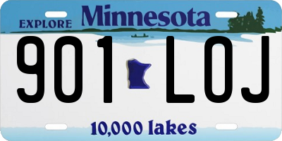 MN license plate 901LOJ