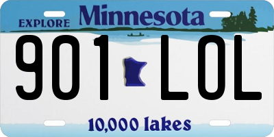 MN license plate 901LOL