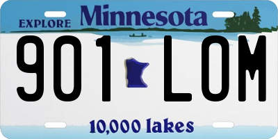 MN license plate 901LOM