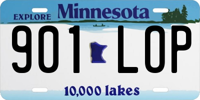 MN license plate 901LOP