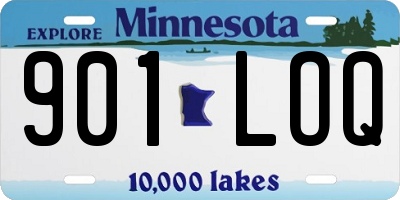 MN license plate 901LOQ