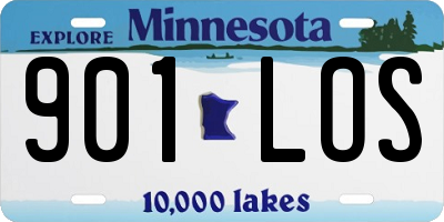 MN license plate 901LOS