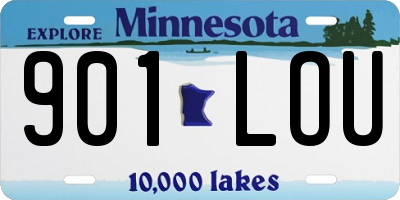 MN license plate 901LOU