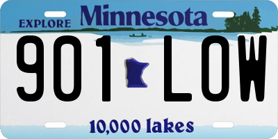 MN license plate 901LOW