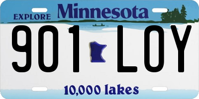 MN license plate 901LOY