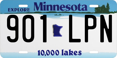 MN license plate 901LPN