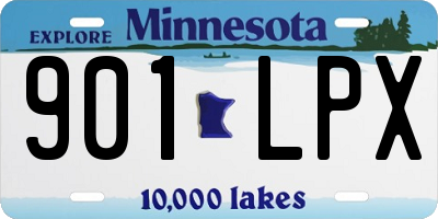 MN license plate 901LPX