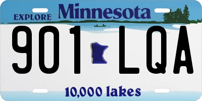 MN license plate 901LQA