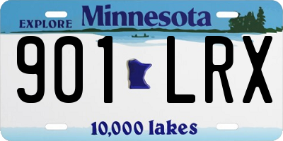MN license plate 901LRX