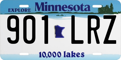 MN license plate 901LRZ