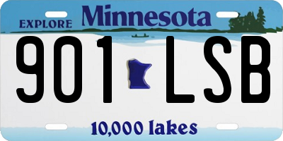 MN license plate 901LSB