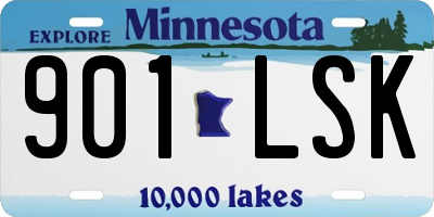 MN license plate 901LSK