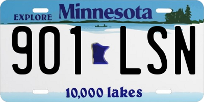MN license plate 901LSN