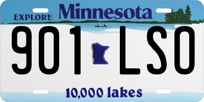 MN license plate 901LSO