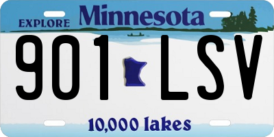MN license plate 901LSV