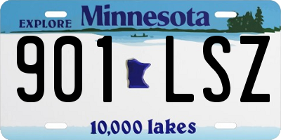 MN license plate 901LSZ
